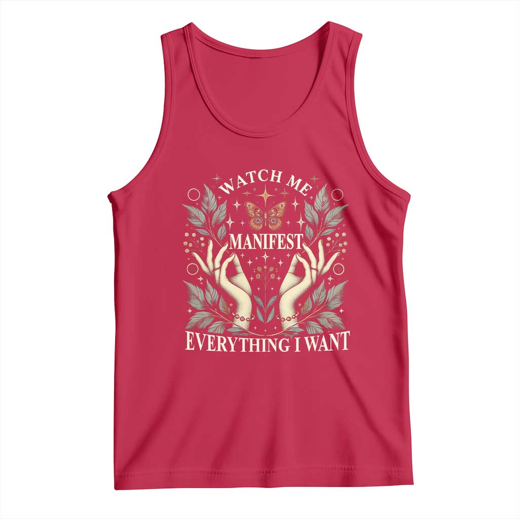 Watch Me Manifest Tank Top Manifesting Manifestation Everything I Want TS09 Red Print Your Wear