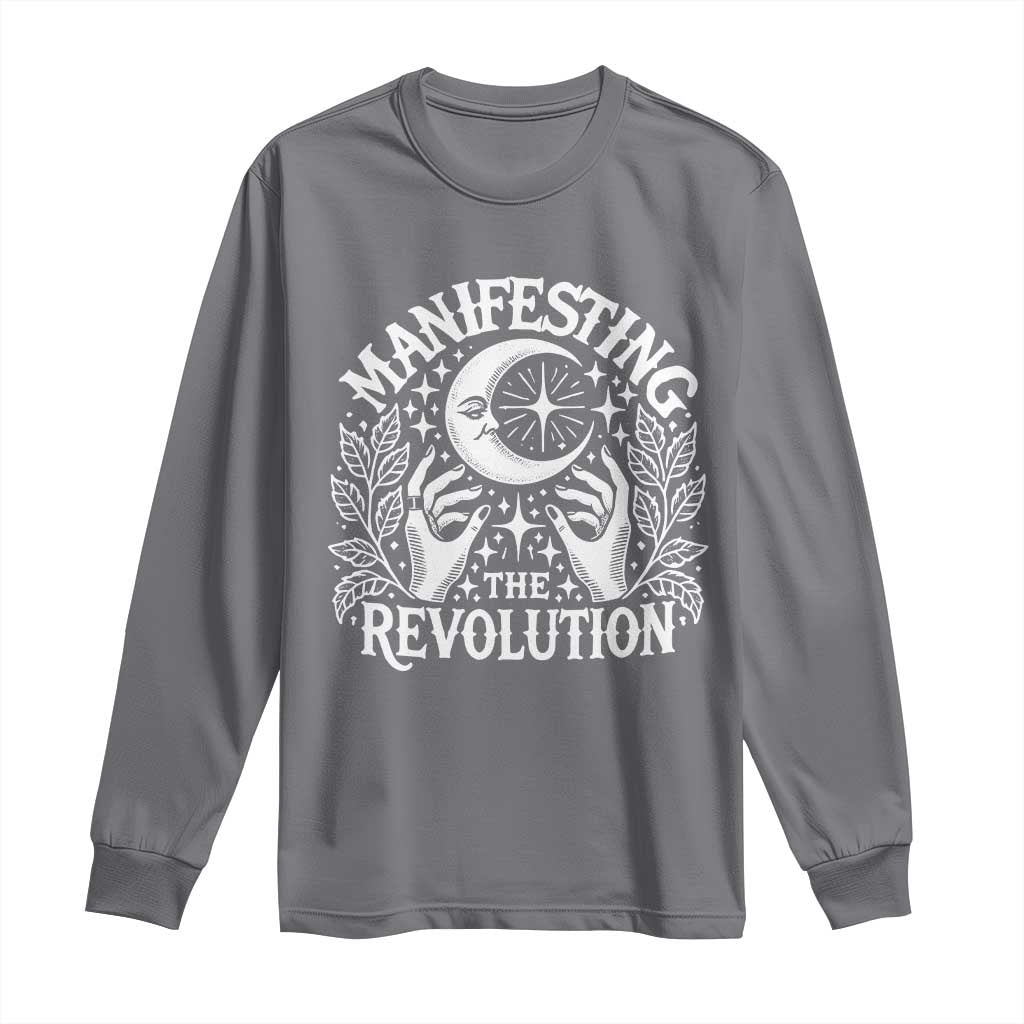 Manifesting The Revolution Long Sleeve Shirt TS09 Charcoal Print Your Wear