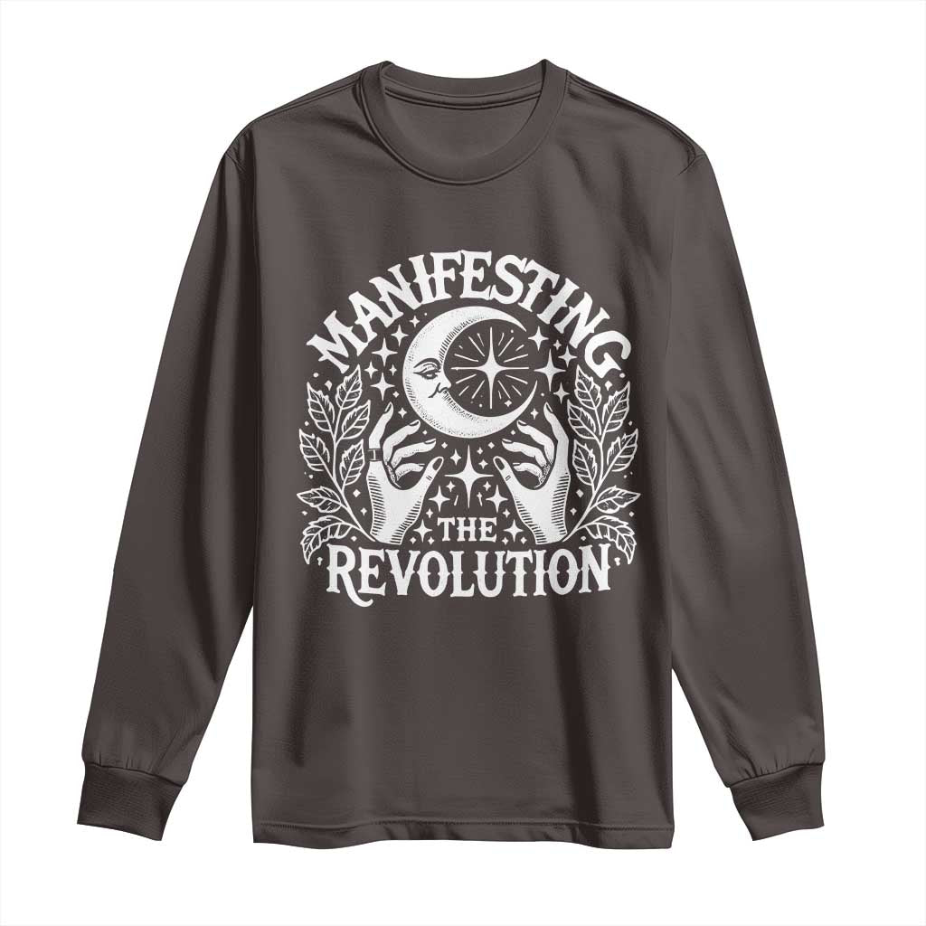 Manifesting The Revolution Long Sleeve Shirt TS09 Dark Chocolate Print Your Wear
