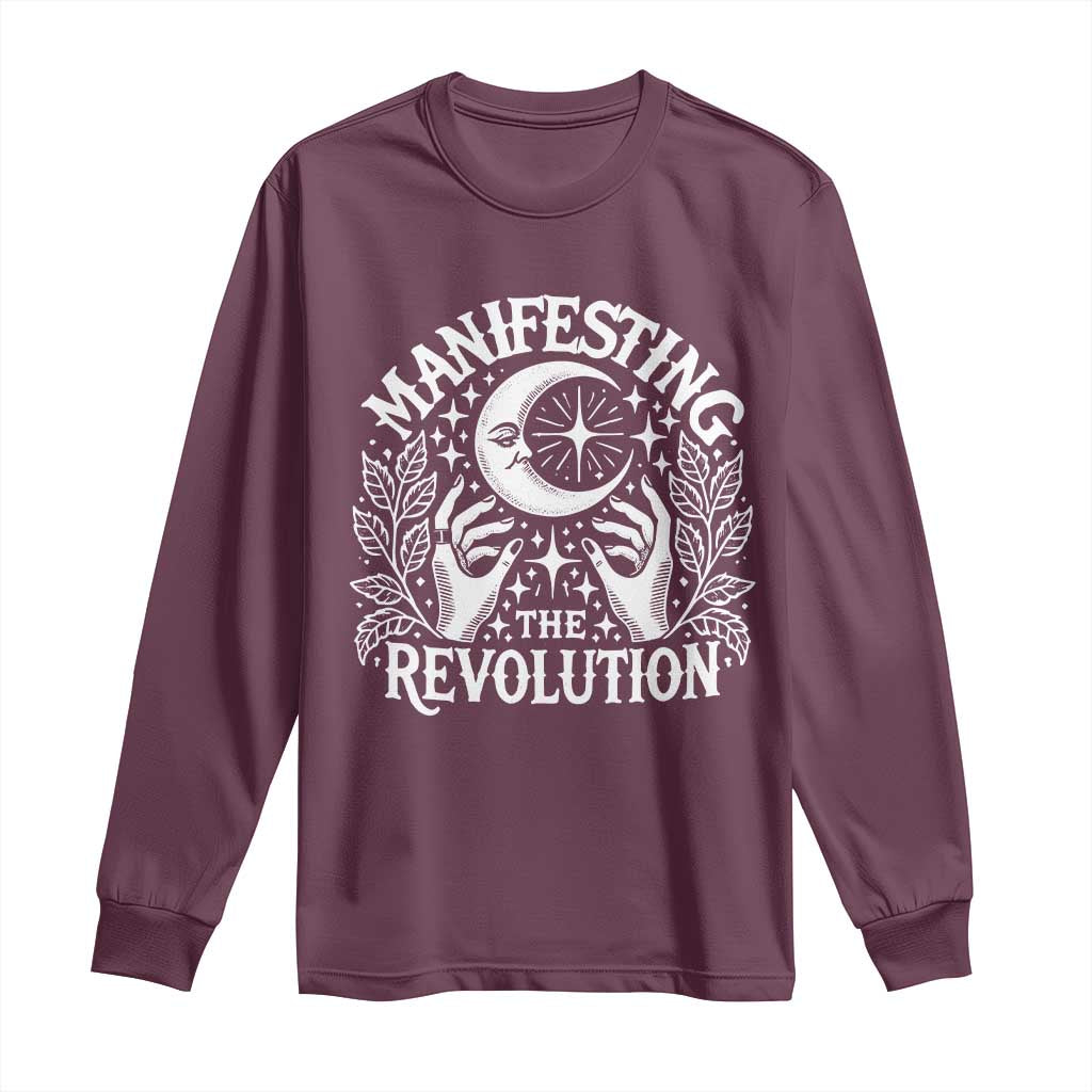 Manifesting The Revolution Long Sleeve Shirt TS09 Maroon Print Your Wear