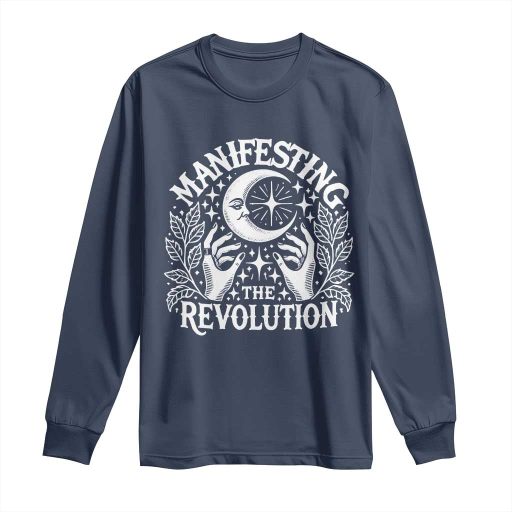 Manifesting The Revolution Long Sleeve Shirt TS09 Navy Print Your Wear