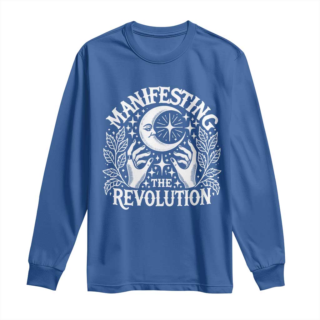 Manifesting The Revolution Long Sleeve Shirt TS09 Royal Blue Print Your Wear