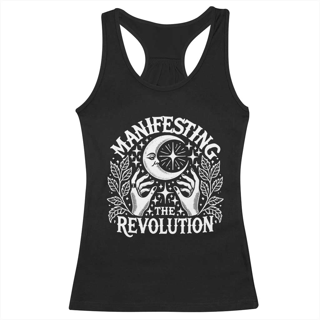Manifesting The Revolution Racerback Tank Top TS09 Black Print Your Wear