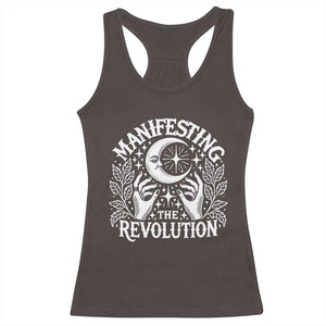 Manifesting The Revolution Racerback Tank Top TS09 Dark Chocolate Print Your Wear