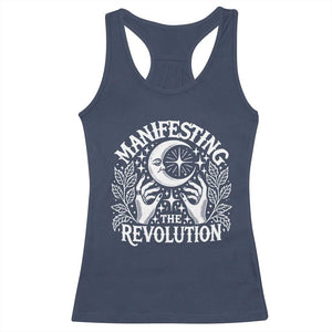 Manifesting The Revolution Racerback Tank Top TS09 Navy Print Your Wear