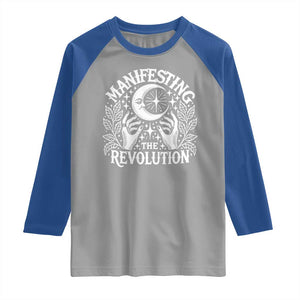 Manifesting The Revolution Raglan Shirt TS09 Sport Gray Royal Print Your Wear