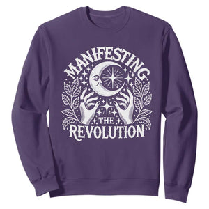 Manifesting The Revolution Sweatshirt TS09 Purple Print Your Wear