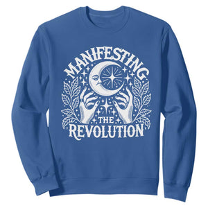Manifesting The Revolution Sweatshirt TS09 Royal Blue Print Your Wear