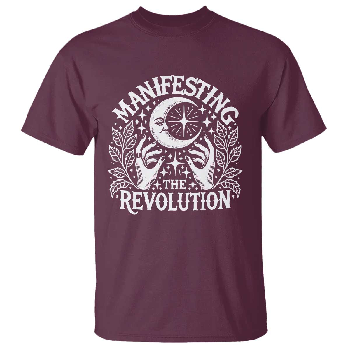Manifesting The Revolution T Shirt TS09 Maroon Print Your Wear