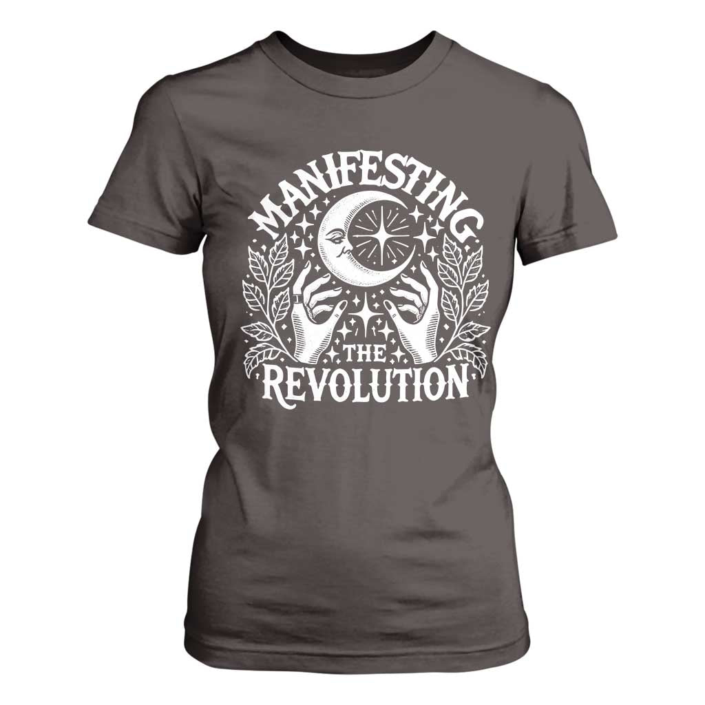 Manifesting The Revolution T Shirt For Women TS09 Dark Chocolate Print Your Wear