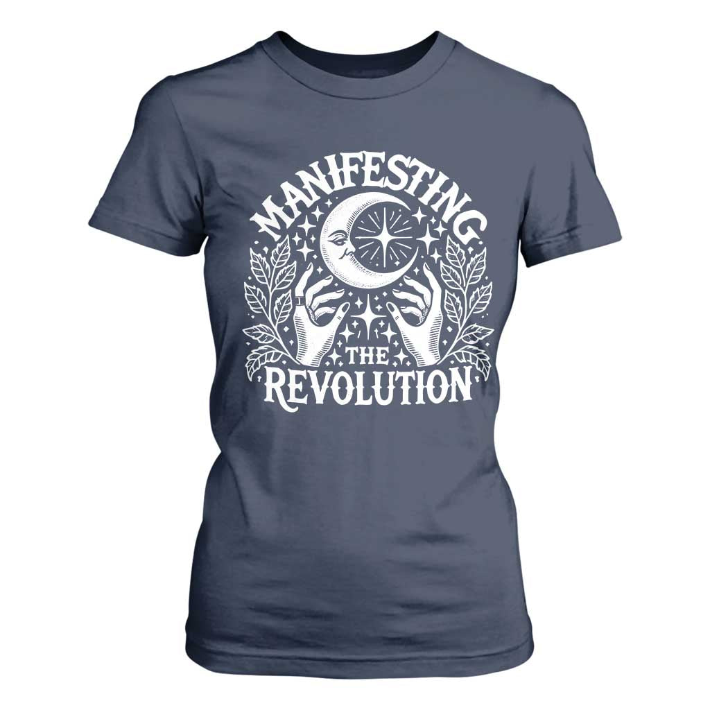 Manifesting The Revolution T Shirt For Women TS09 Navy Print Your Wear