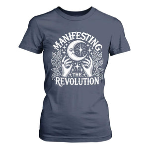 Manifesting The Revolution T Shirt For Women TS09 Navy Print Your Wear
