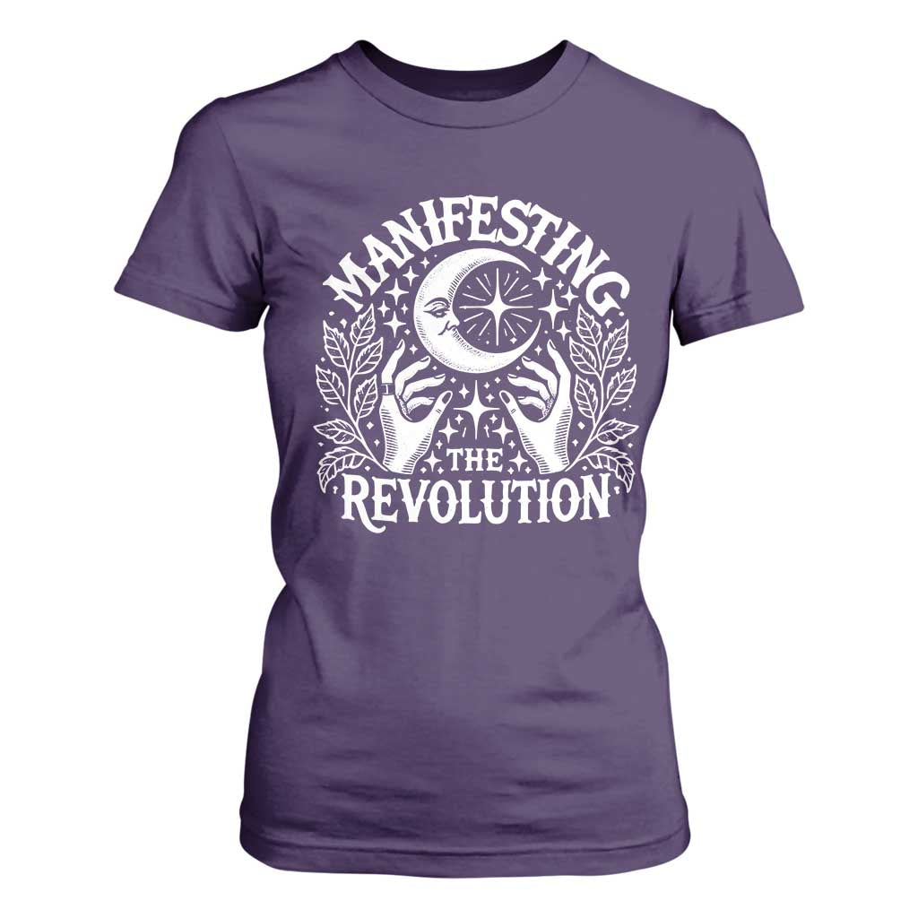 Manifesting The Revolution T Shirt For Women TS09 Purple Print Your Wear