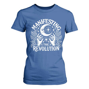Manifesting The Revolution T Shirt For Women TS09 Royal Blue Print Your Wear