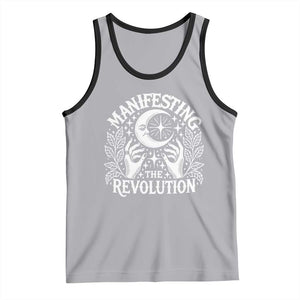 Manifesting The Revolution Tank Top TS09 Athletic Heather Black Print Your Wear