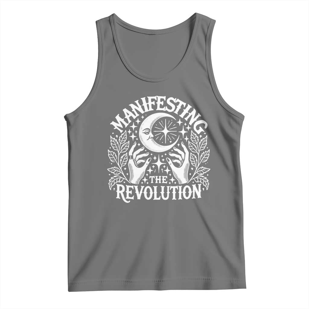 Manifesting The Revolution Tank Top TS09 Black Heather Print Your Wear