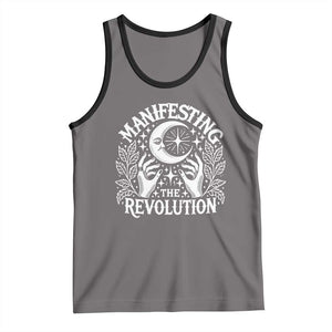 Manifesting The Revolution Tank Top TS09 Deep Heather Black Print Your Wear