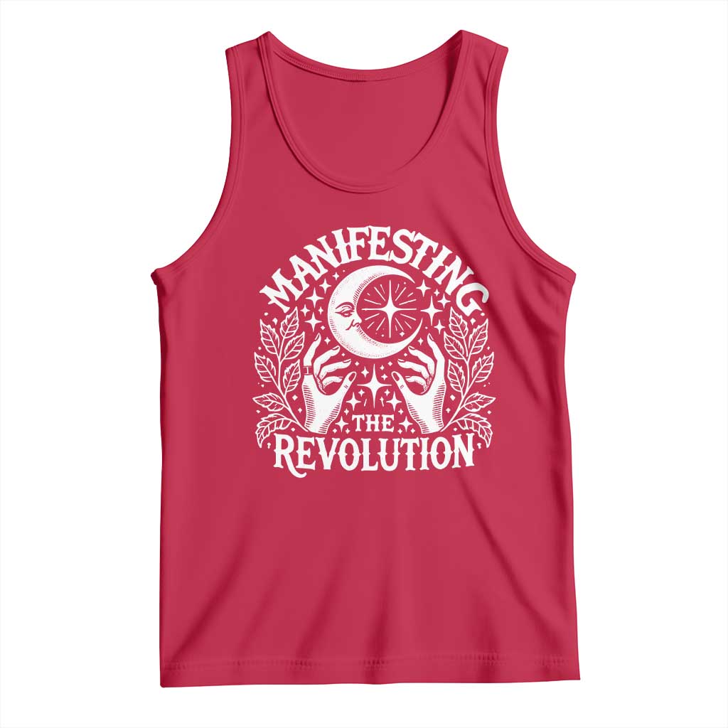 Manifesting The Revolution Tank Top TS09 Red Print Your Wear