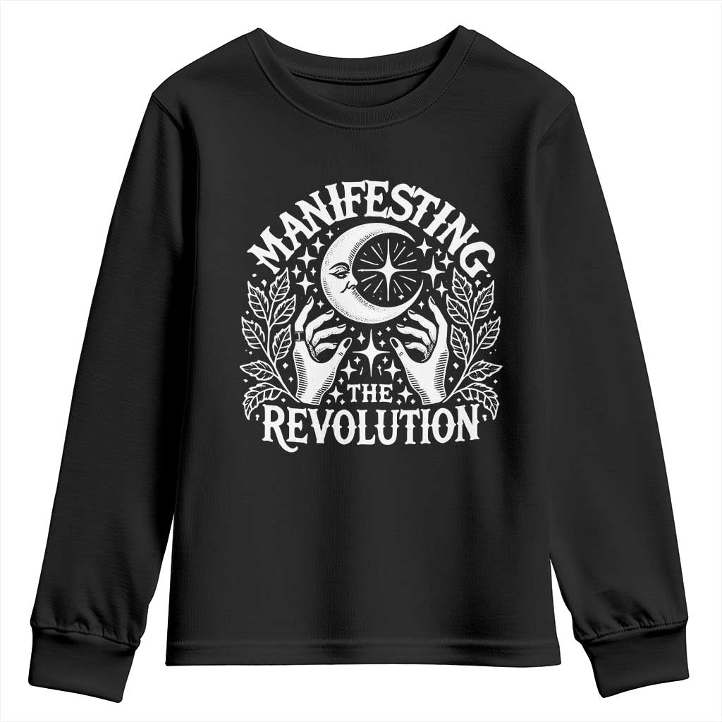 Manifesting The Revolution Youth Sweatshirt TS09 Black Print Your Wear