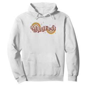 Manifest Hoodie Retro Groovy Rainbow Law Of Attraction TS09 White Print Your Wear