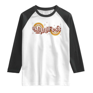 Manifest Raglan Shirt Retro Groovy Rainbow Law Of Attraction TS09 White Black Print Your Wear
