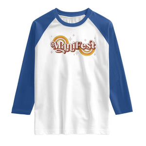Manifest Raglan Shirt Retro Groovy Rainbow Law Of Attraction TS09 White Royal Print Your Wear
