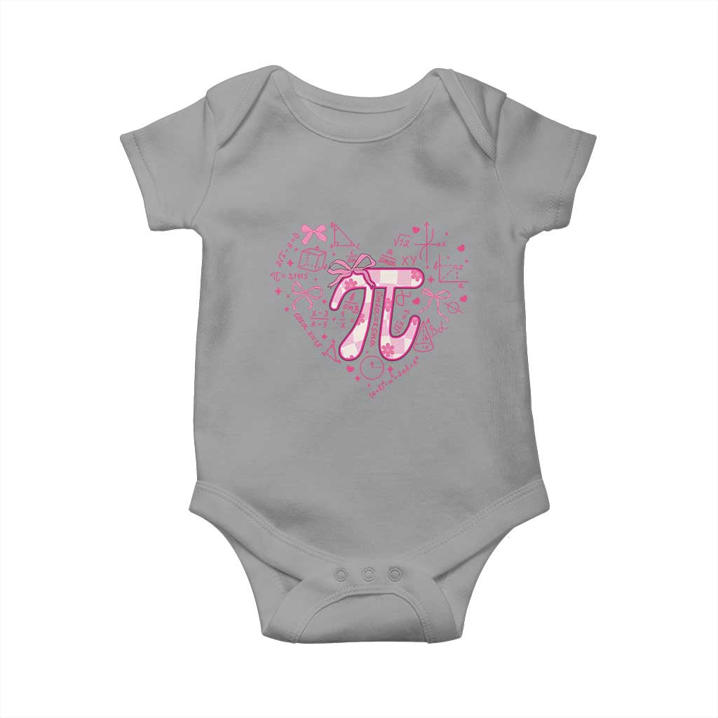 Coquette Pi Day Baby Onesie Cute Girl Math TS09 Sport Gray Print Your Wear