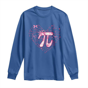 Coquette Pi Day Long Sleeve Shirt Cute Girl Math TS09 Royal Blue Print Your Wear
