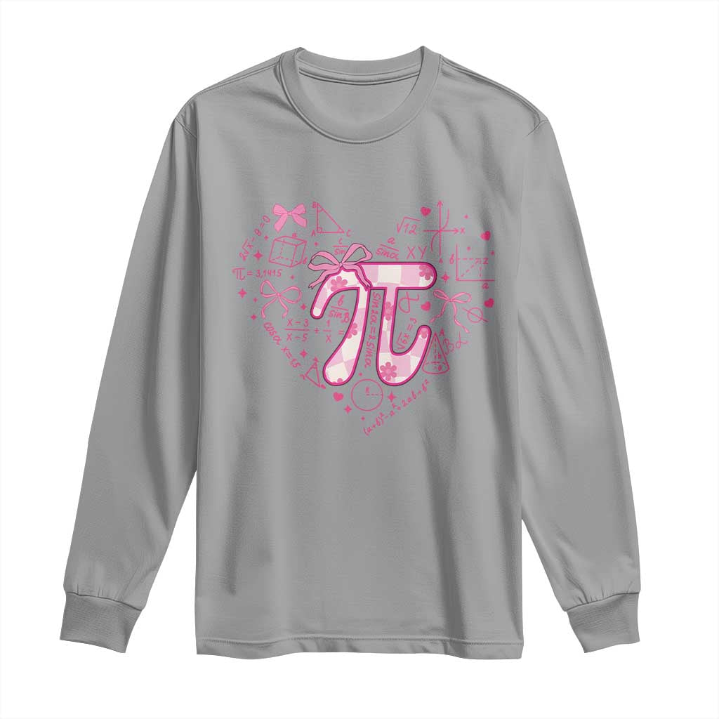 Coquette Pi Day Long Sleeve Shirt Cute Girl Math TS09 Sport Gray Print Your Wear
