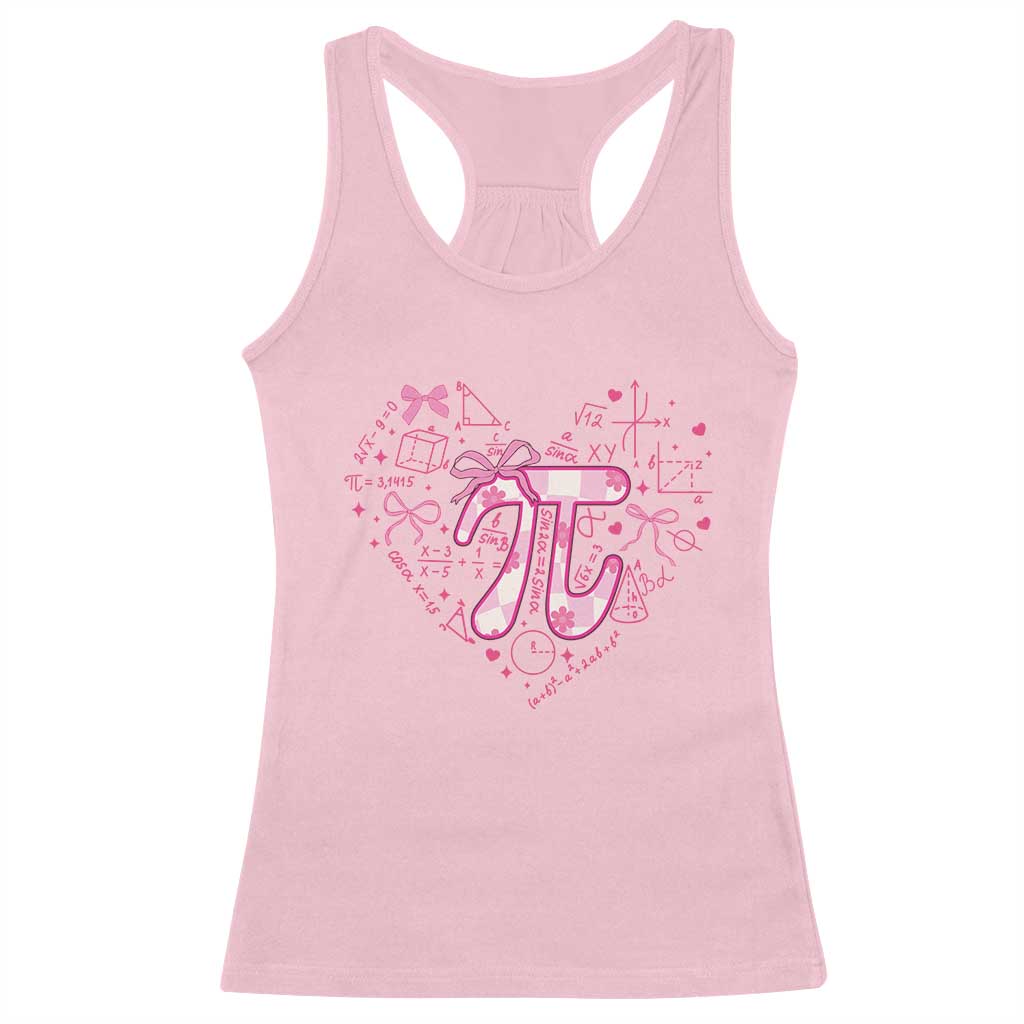 Coquette Pi Day Racerback Tank Top Cute Girl Math TS09 Light Pink Print Your Wear