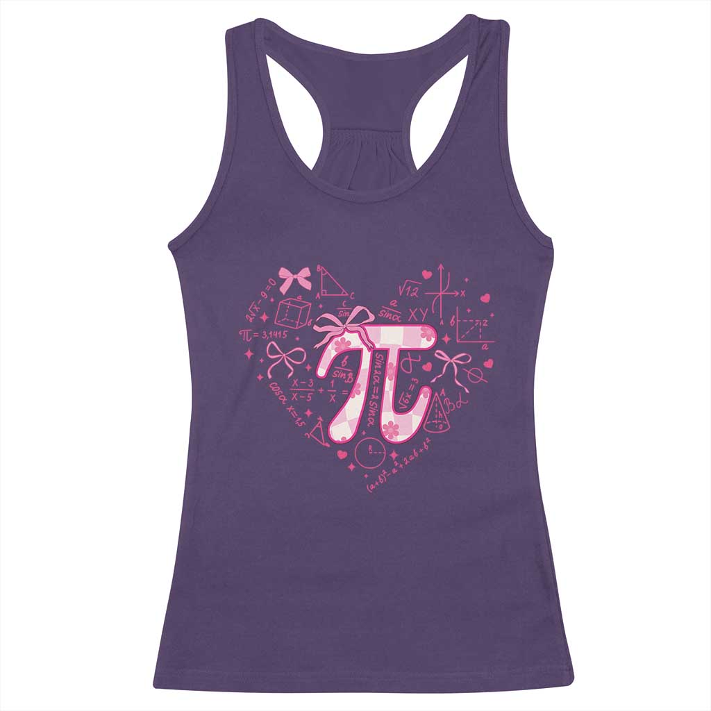 Coquette Pi Day Racerback Tank Top Cute Girl Math TS09 Purple Print Your Wear