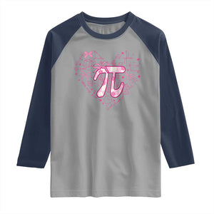 Coquette Pi Day Raglan Shirt Cute Girl Math TS09 Sport Gray Navy Print Your Wear