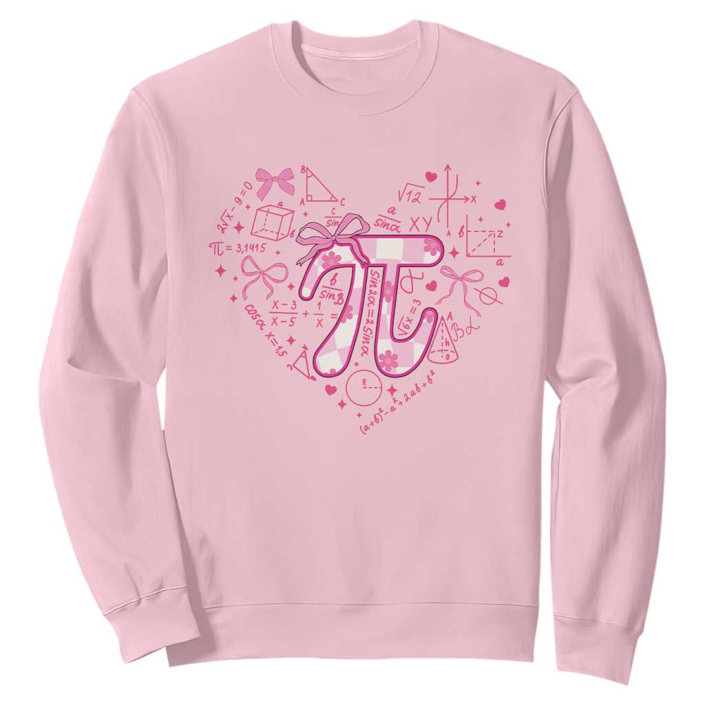 Coquette Pi Day Sweatshirt Cute Girl Math TS09 Light Pink Print Your Wear