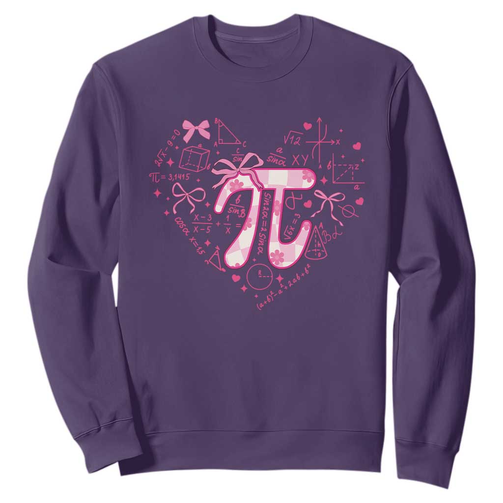 Coquette Pi Day Sweatshirt Cute Girl Math TS09 Purple Print Your Wear