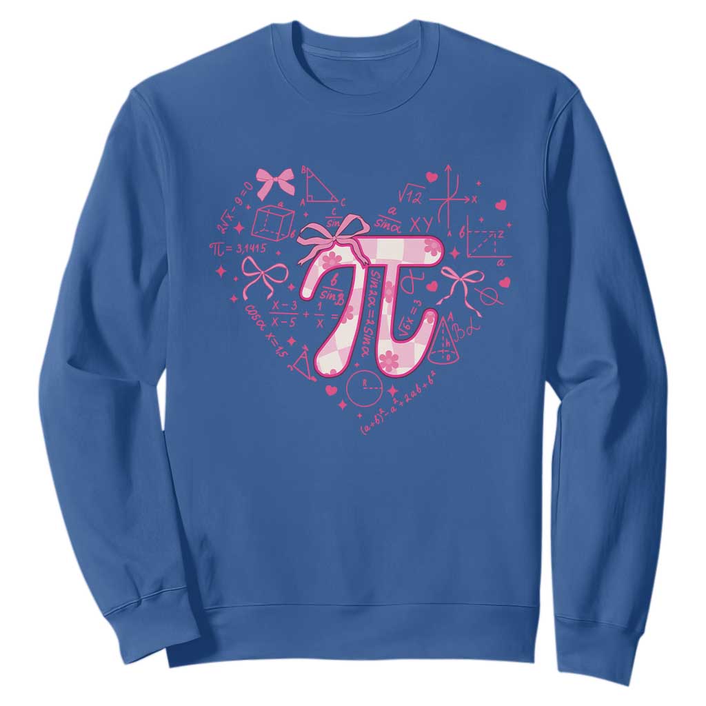 Coquette Pi Day Sweatshirt Cute Girl Math TS09 Royal Blue Print Your Wear