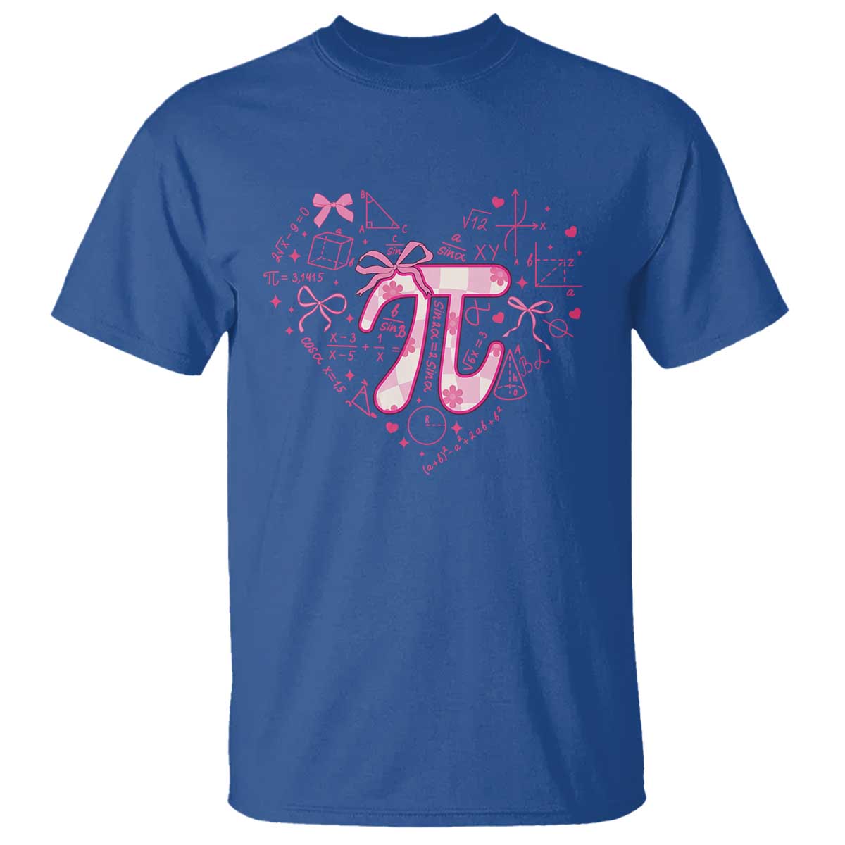 Coquette Pi Day T Shirt Cute Girl Math TS09 Royal Blue Print Your Wear