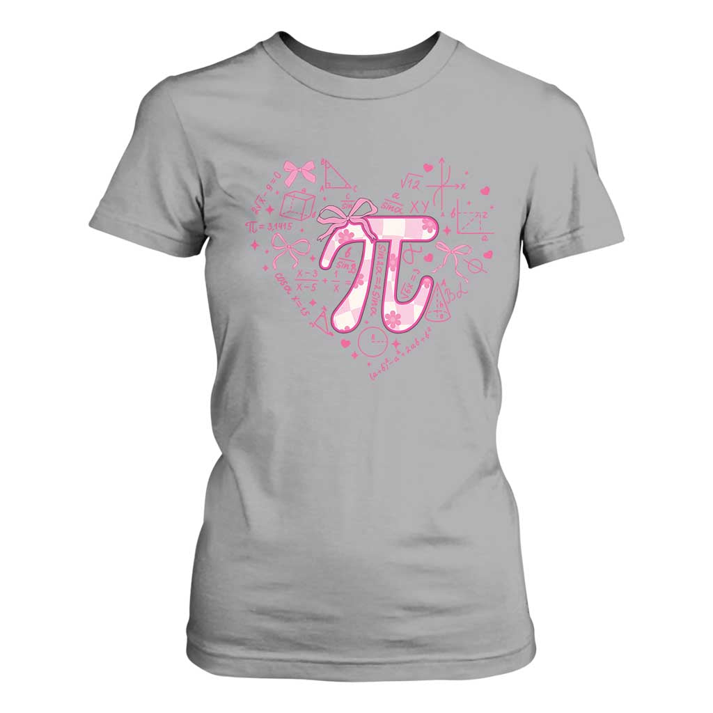 Coquette Pi Day T Shirt For Women Cute Girl Math TS09 Sport Gray Print Your Wear
