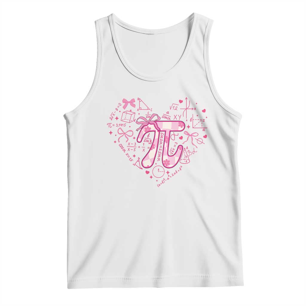 Coquette Pi Day Tank Top Cute Girl Math TS09 White Print Your Wear