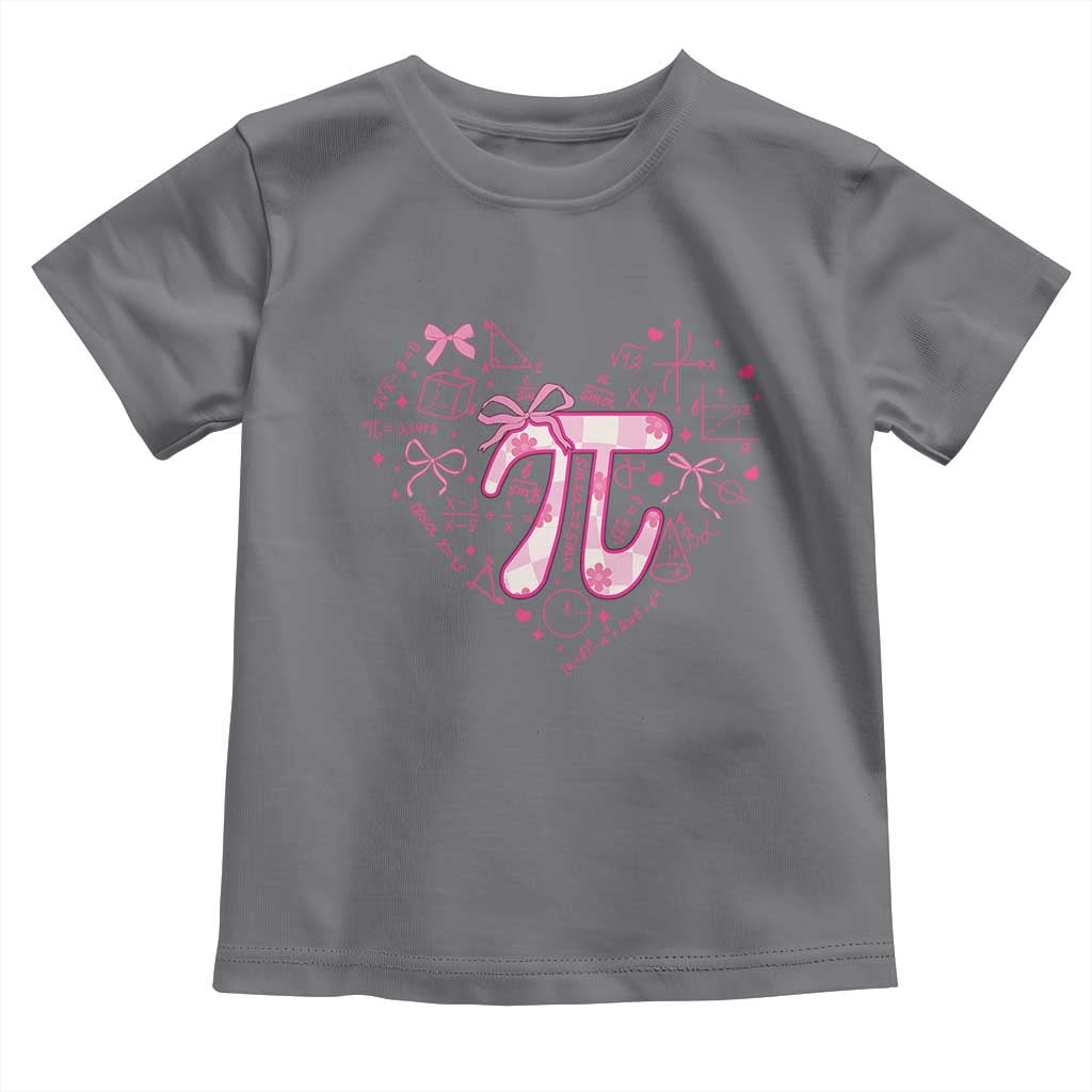 Coquette Pi Day Toddler T Shirt Cute Girl Math TS09 Charcoal Print Your Wear