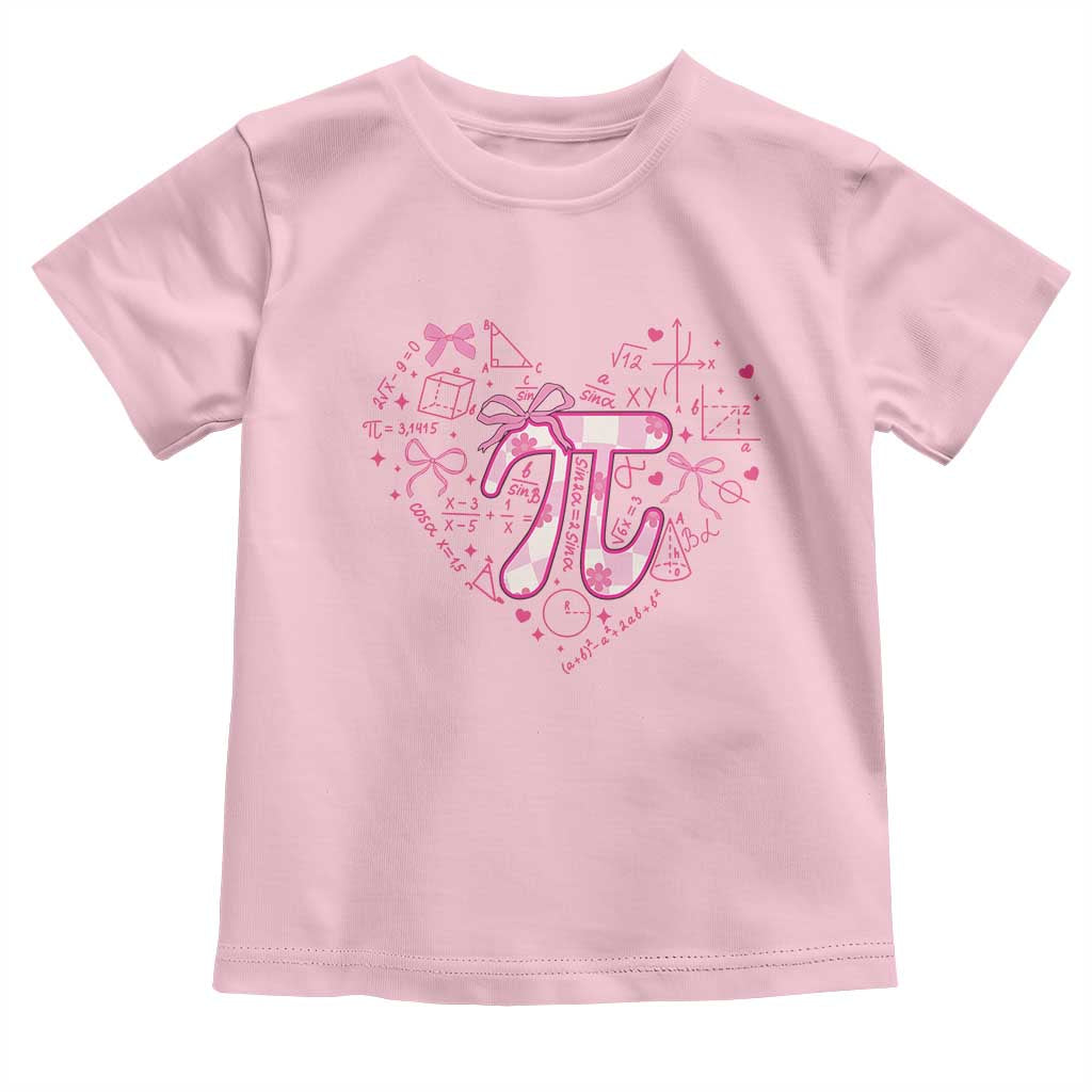 Coquette Pi Day Toddler T Shirt Cute Girl Math TS09 Light Pink Print Your Wear