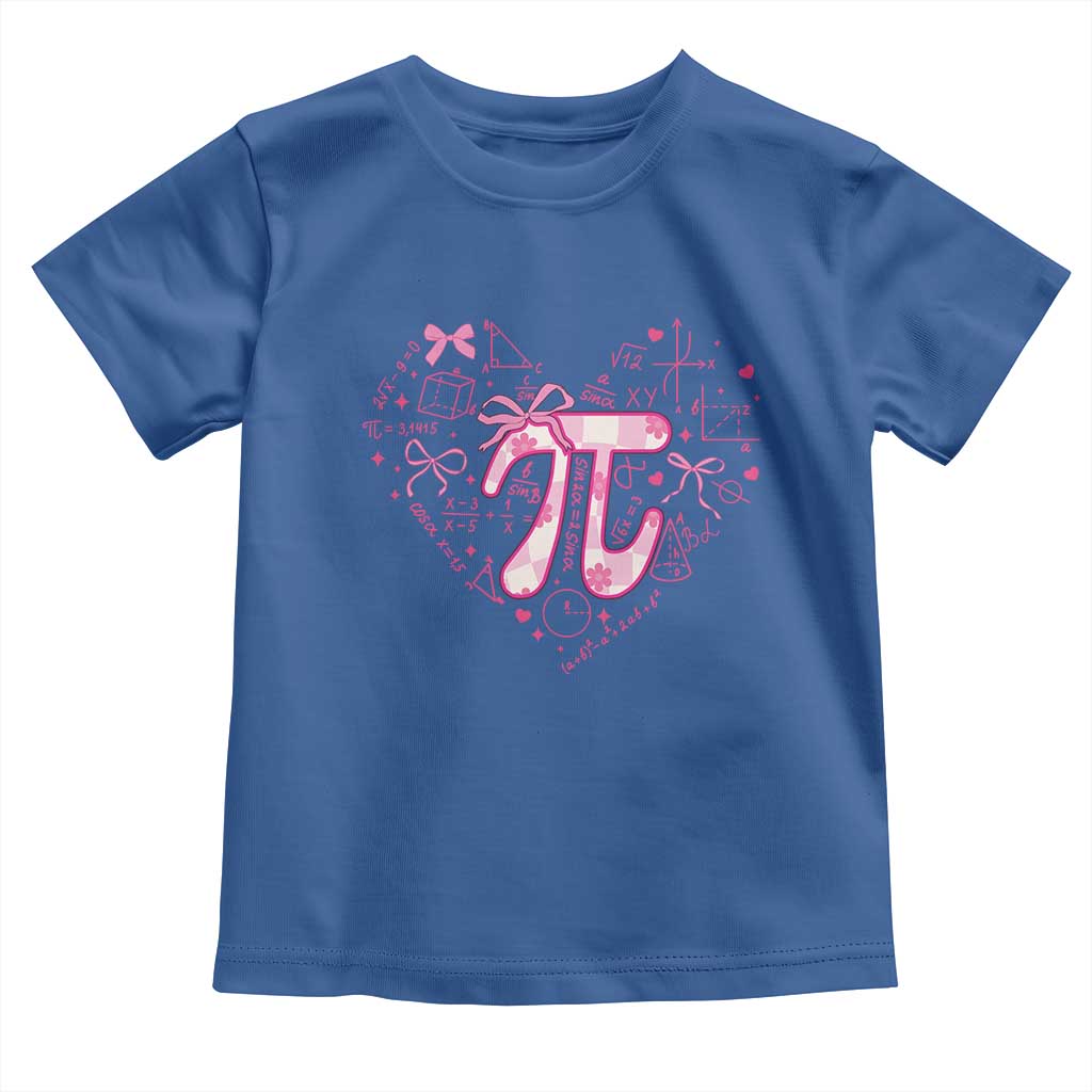 Coquette Pi Day Toddler T Shirt Cute Girl Math TS09 Royal Blue Print Your Wear