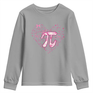 Coquette Pi Day Youth Sweatshirt Cute Girl Math TS09 Sport Gray Print Your Wear