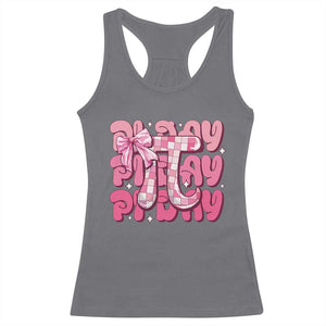 Coquette Pi Day Racerback Tank Top Math Lover Cute Girl Mathematician TS09 Charcoal Print Your Wear
