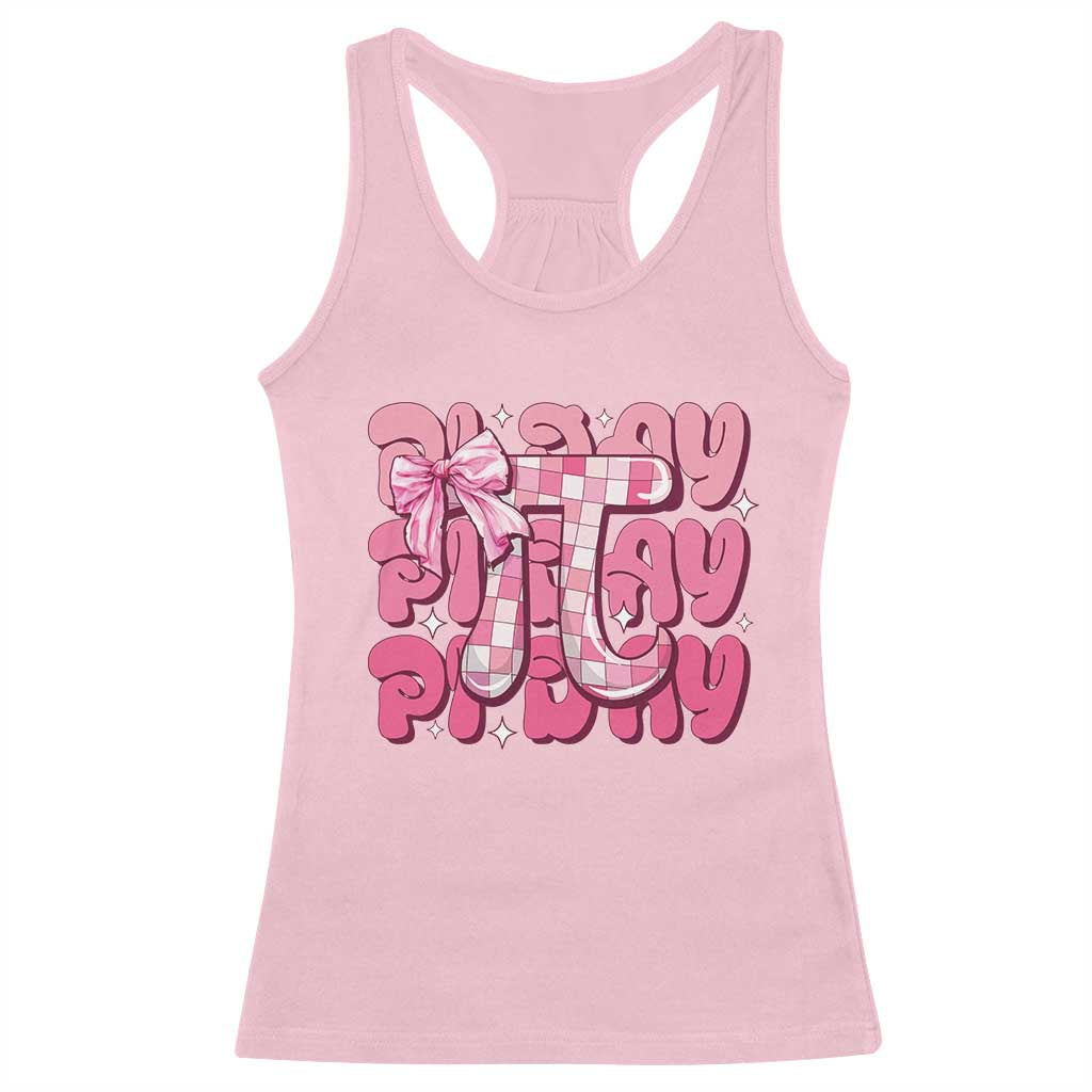 Coquette Pi Day Racerback Tank Top Math Lover Cute Girl Mathematician TS09 Light Pink Print Your Wear