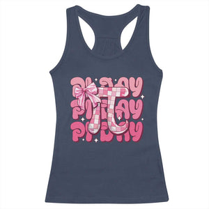 Coquette Pi Day Racerback Tank Top Math Lover Cute Girl Mathematician TS09 Navy Print Your Wear