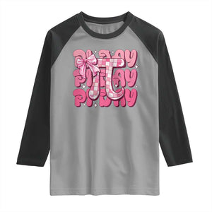 Coquette Pi Day Raglan Shirt Math Lover Cute Girl Mathematician TS09 Sport Gray Black Print Your Wear