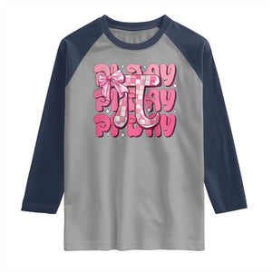 Coquette Pi Day Raglan Shirt Math Lover Cute Girl Mathematician TS09 Sport Gray Navy Print Your Wear