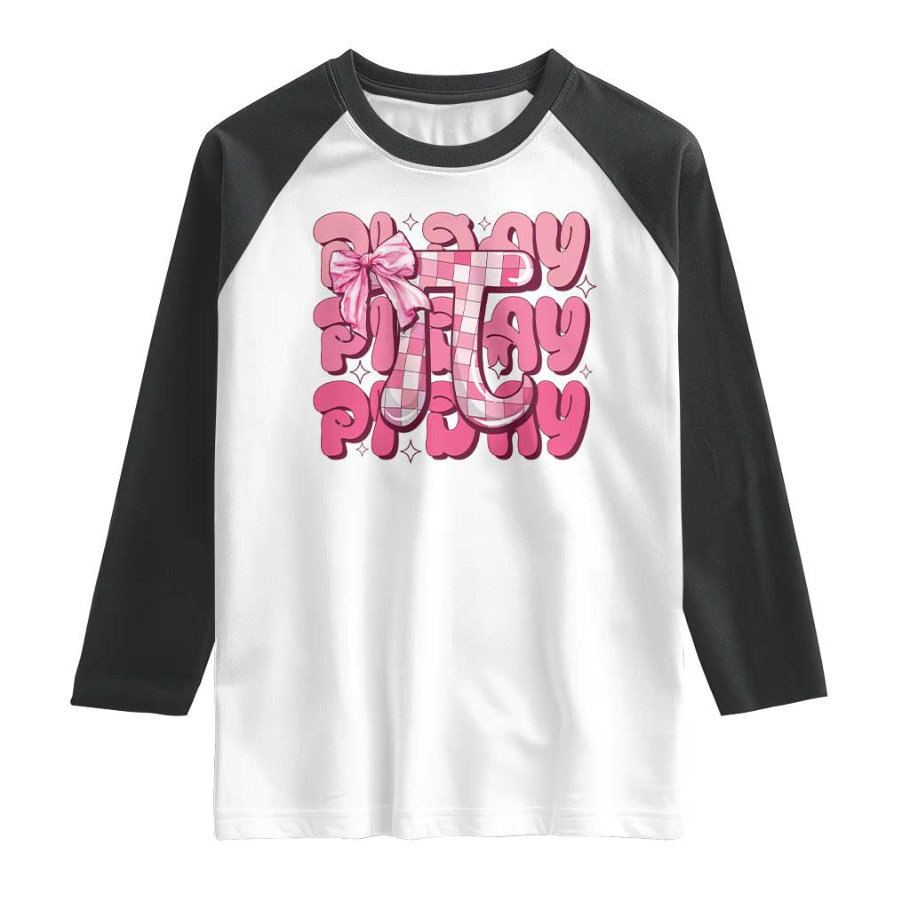 Coquette Pi Day Raglan Shirt Math Lover Cute Girl Mathematician TS09 White Black Print Your Wear