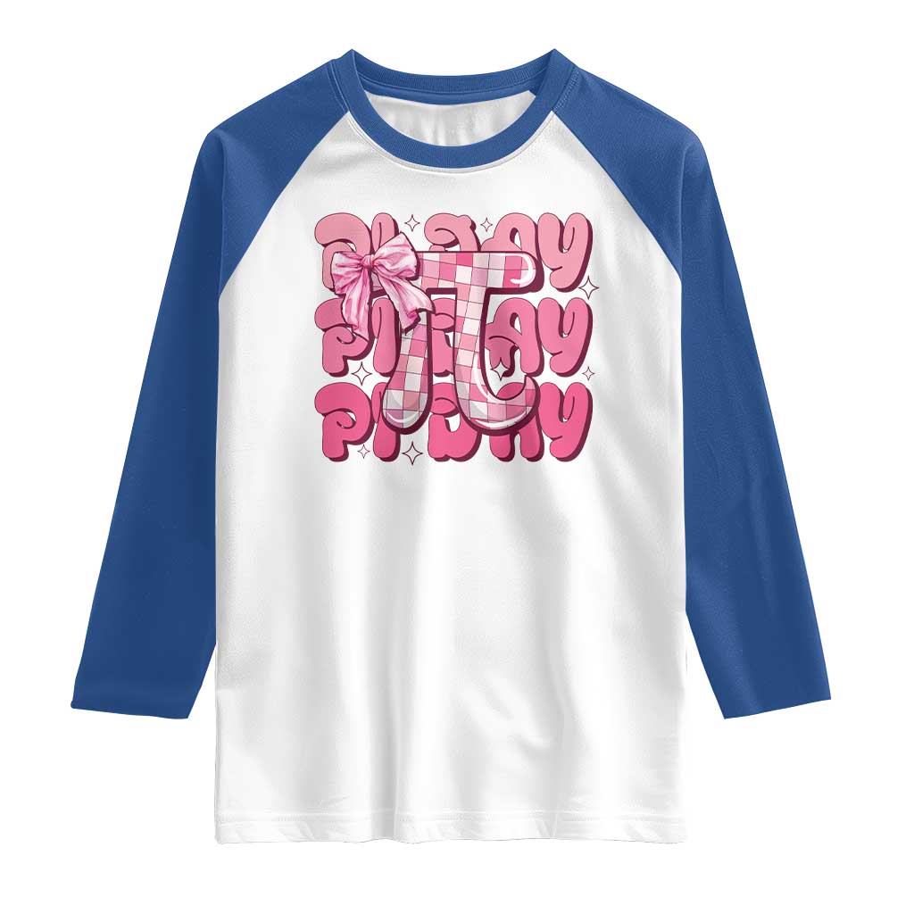 Coquette Pi Day Raglan Shirt Math Lover Cute Girl Mathematician TS09 White Royal Print Your Wear