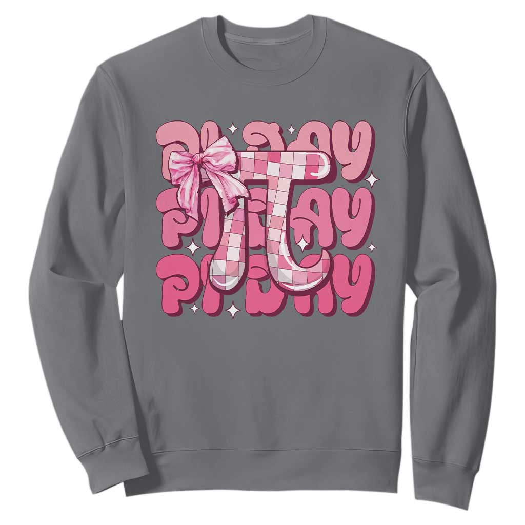 Coquette Pi Day Sweatshirt Math Lover Cute Girl Mathematician TS09 Charcoal Print Your Wear